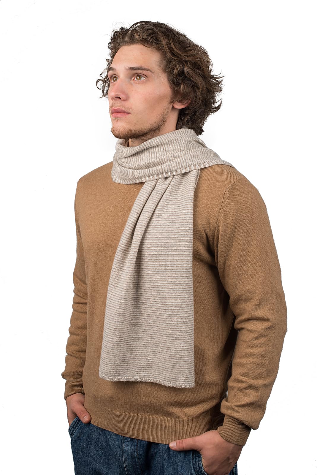 dalle-piane-cashmere-schal-herren-blau-nadelstreifen-kaschmir image 8
