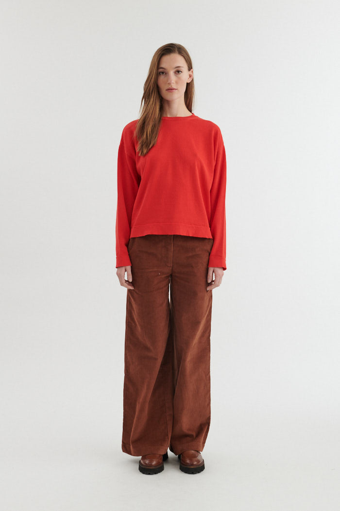 basic-apparel-kari-o-neck-pullover-rot-bio-baumwolle image 5