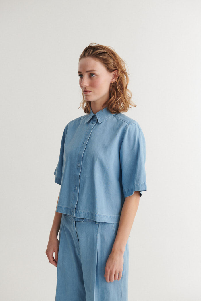 basic-apparel-cody-ss-shirt-kurzarmhemd-light-wash-bio image 3