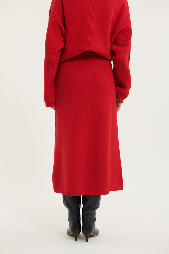 basic-apparel-lise-3-4-strickrock-high-risk-red-recycelte-wolle image 2