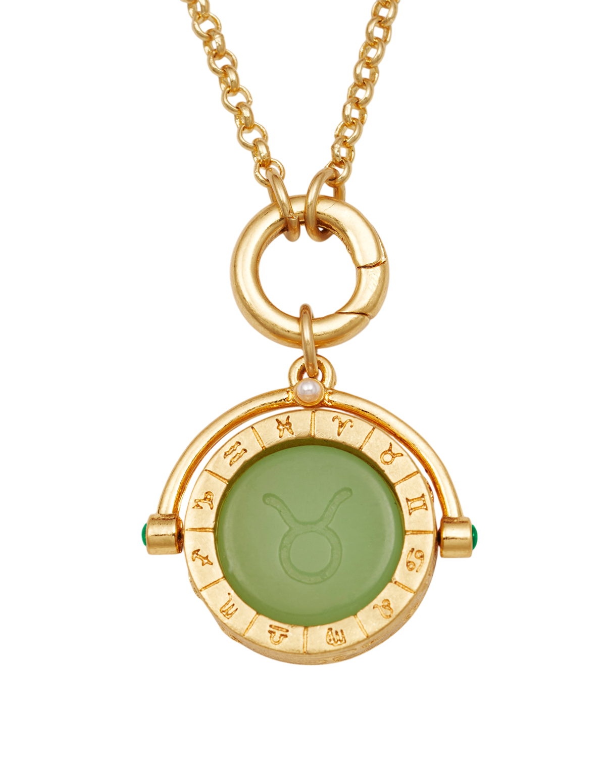 fable-england-taurus-zodiac-spinner-kette-gold-stier image 3