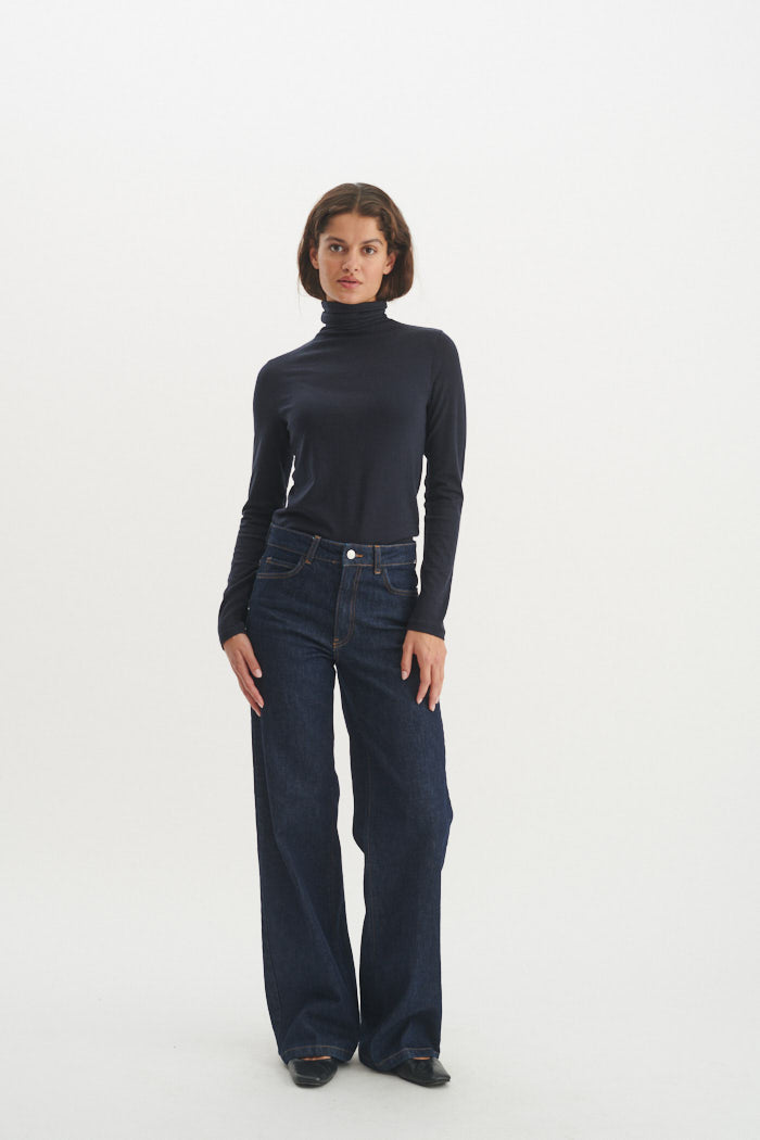 basic-apparel-rinja-t-neck-langarmshirt-sky-captain-wolle image 4