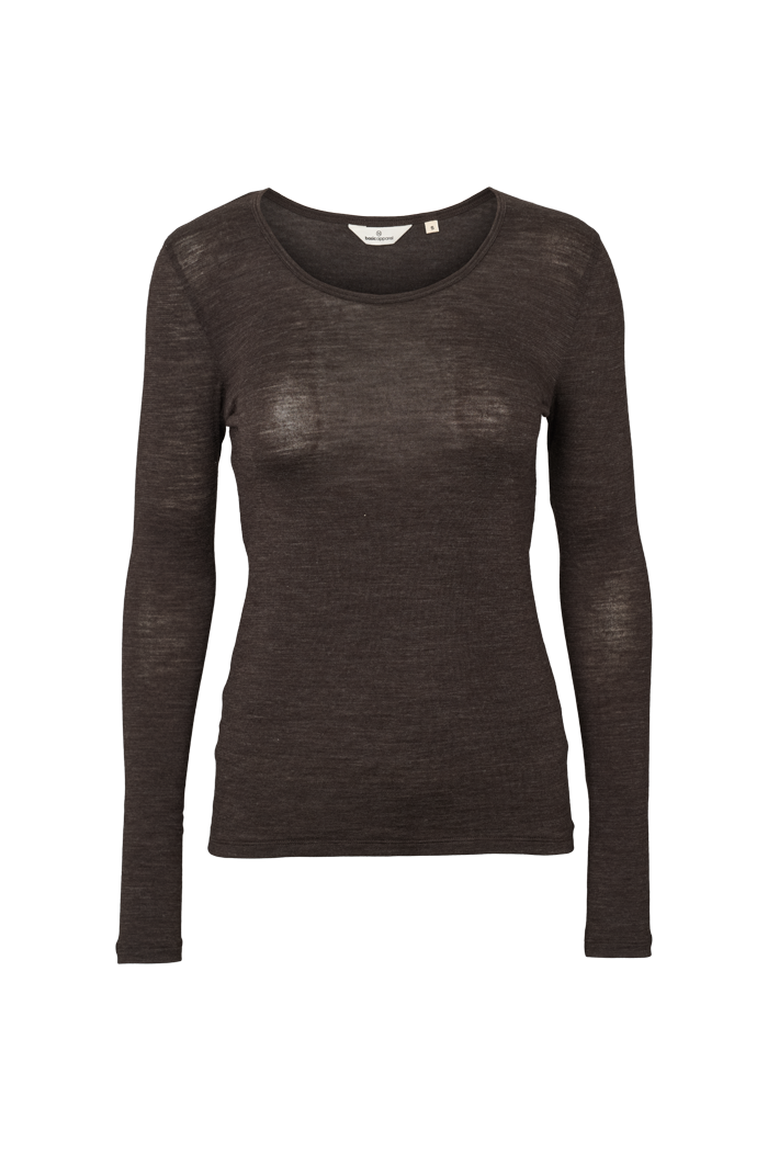 basic-apparel-rinja-ls-tee-langarmshirt-chocolate-wolle-lyocell image 5