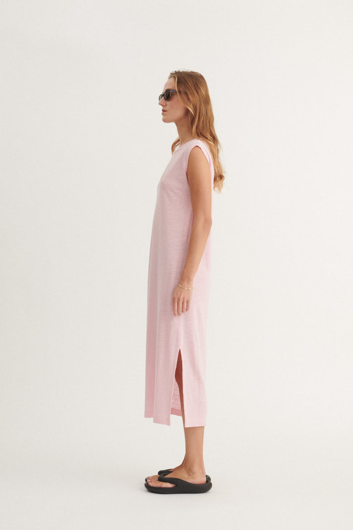 basic-apparel-ryda-tank-dress-kleid-rose-shadow-leinen image 2