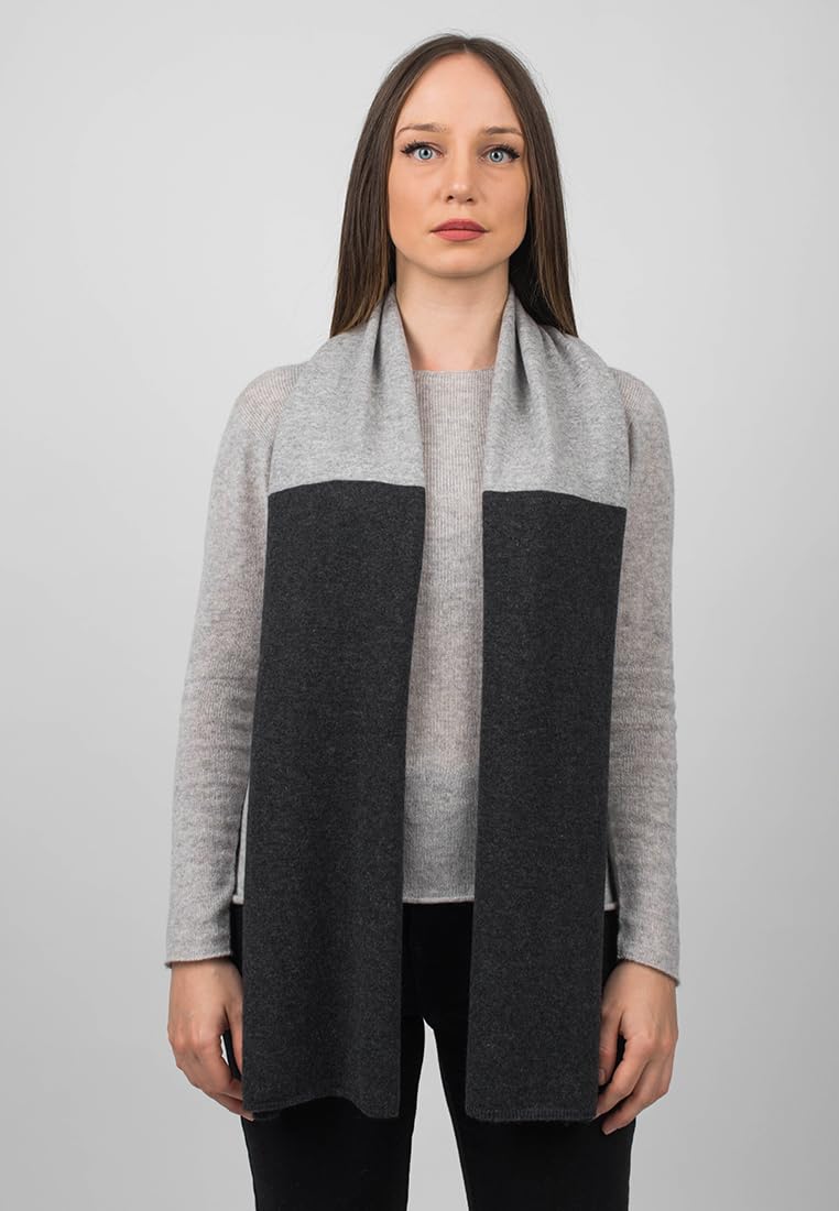 dalle-piane-cashmere-schal-zweifarbig-100-kaschmir-grau image 2