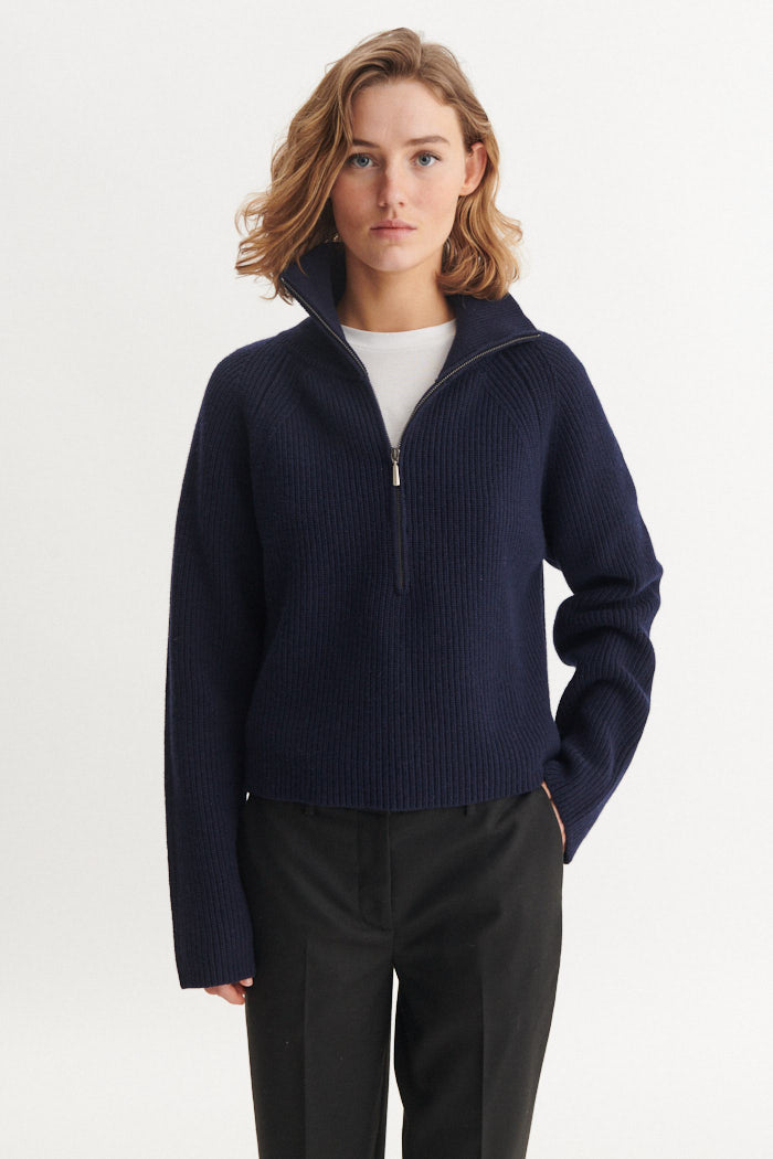basic-apparel-cady-zip-sweater-troyer-sky-captain-wolle image 1