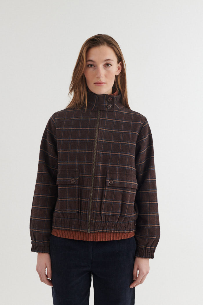 basic-apparel-misa-ba445-jacke-damen-chicory-coffee-karo-bio image 1