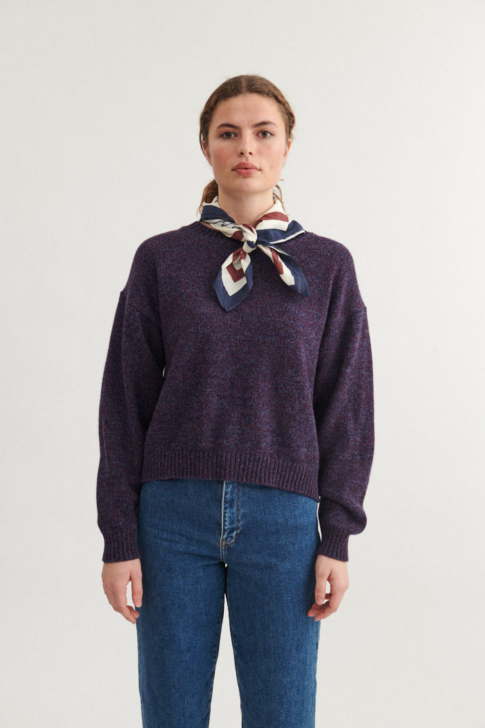 basic-apparel-lily-crew-neck-pullover-bordeaux-recycelte-wolle image 1