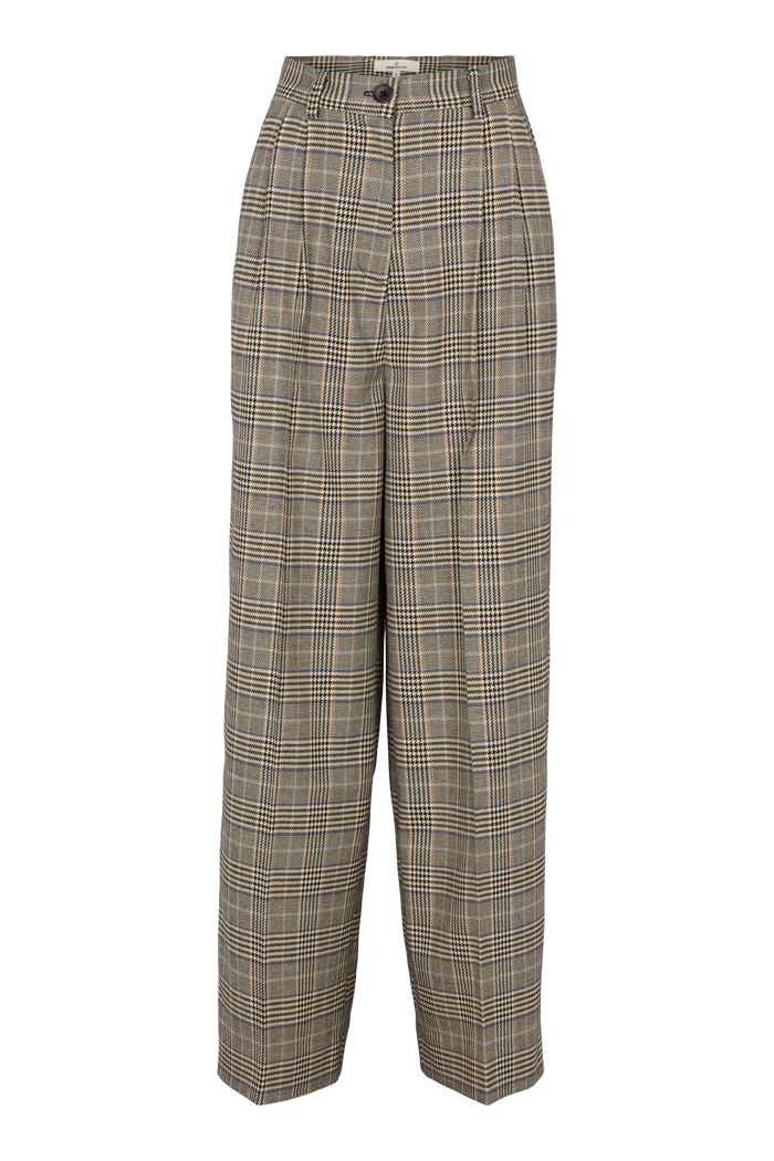 basic-apparel-jorie-hose-light-khaki-black-kariert image 5