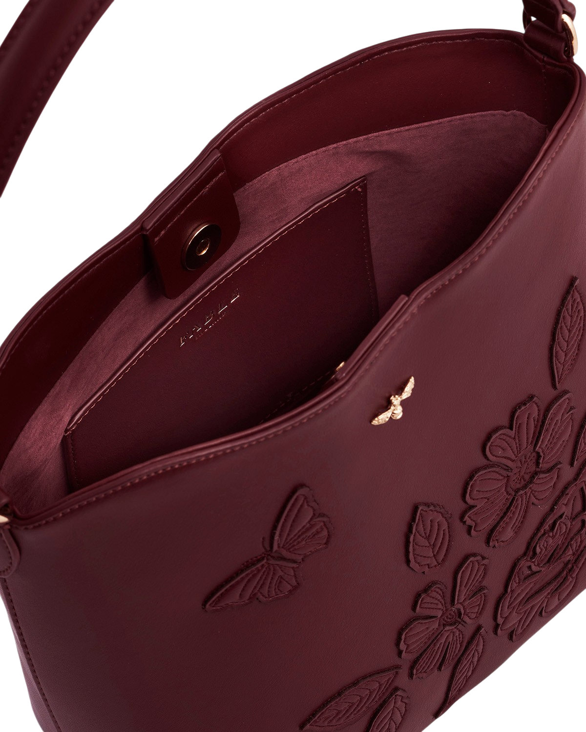 fable-england-handbags-bucket-bag-bordeaux-blume-schmetterling image 5