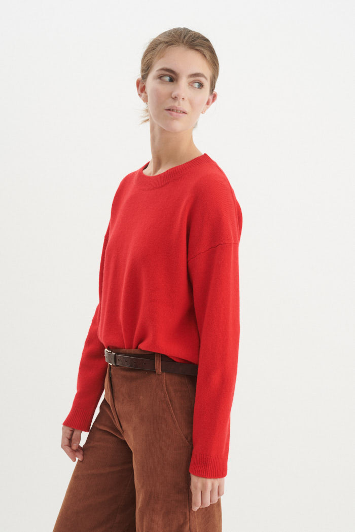 basic-apparel-liz-o-neck-pullover-tomato-merinowolle image 4