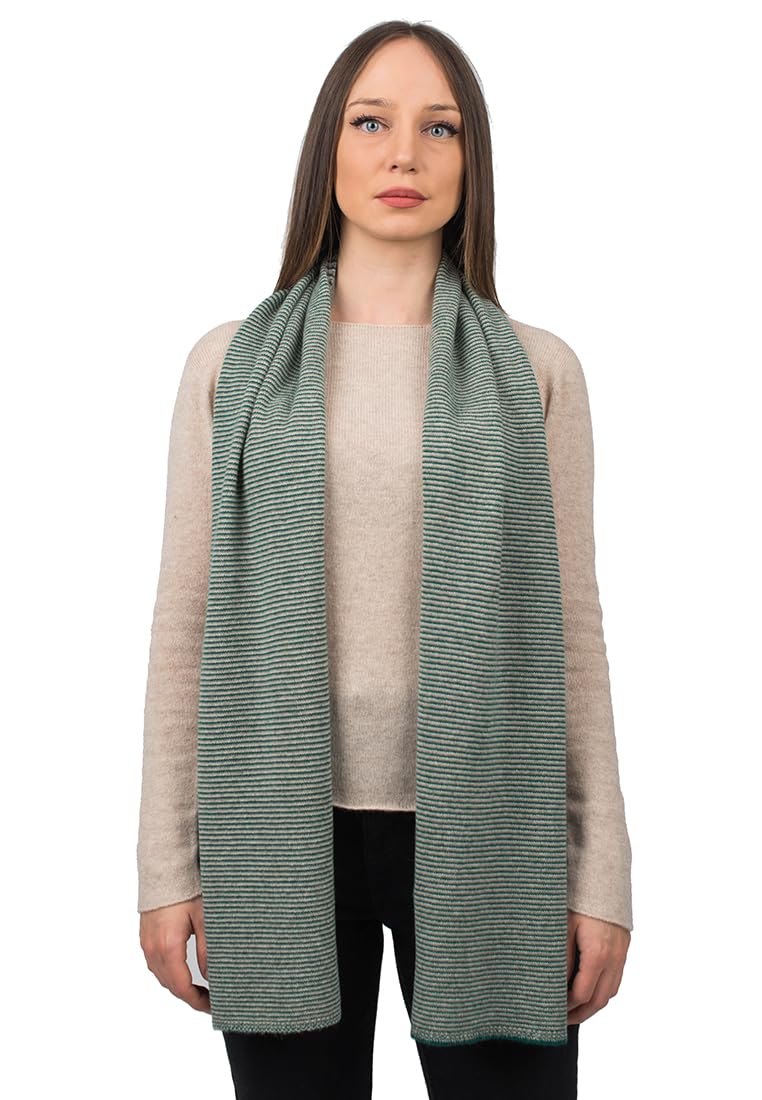 dalle-piane-cashmere-schal-nadelstreifen-blau-kaschmir image 8