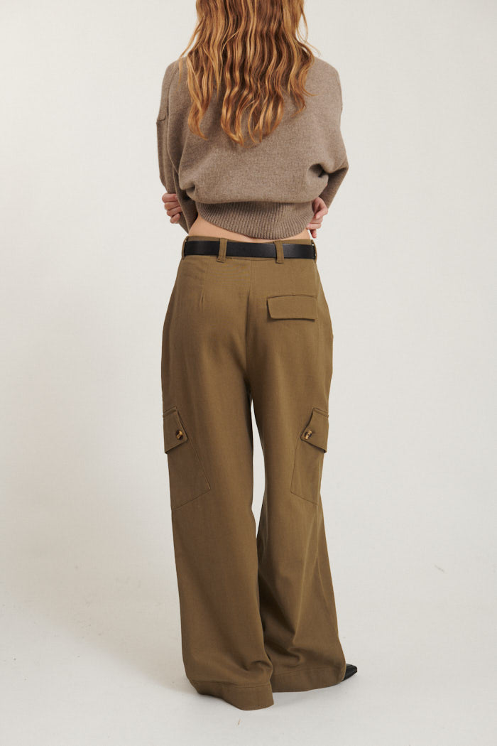 basic-apparel-creol-cargo-pants-hose-capers-green-bio-baumwolle image 2