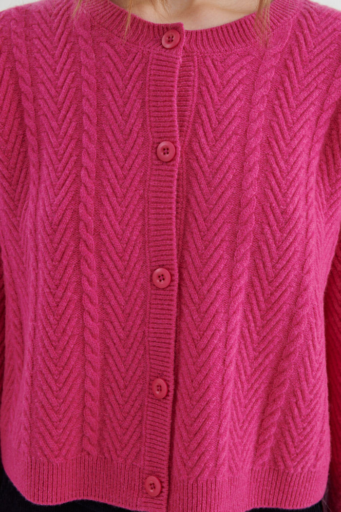 basic-apparel-selem-cable-cardigan-purple-orchid-merinowolle image 4
