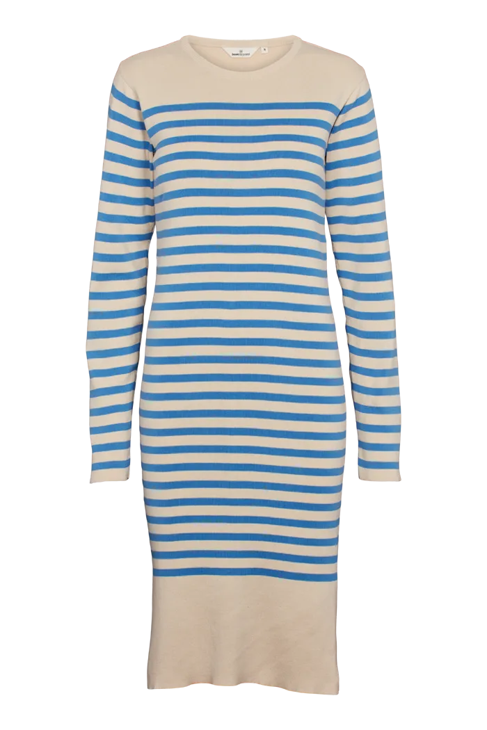basic-apparel-sailor-stripe-strickkleid-birke-blau-bio-baumwolle image 1