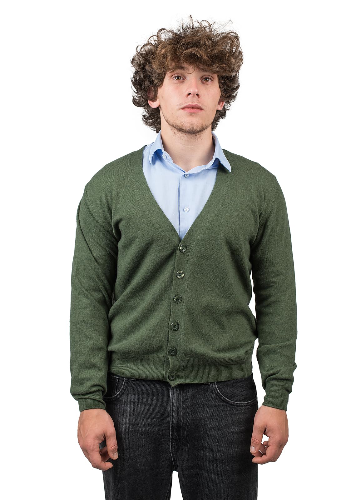 dalle-piane-cashmere-strickjacke-herren-l-blau-woll-kaschmir image 6