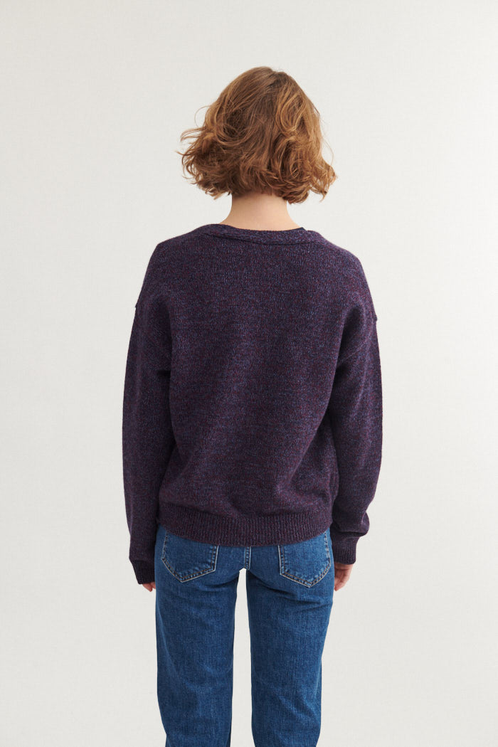 basic-apparel-lily-pocket-cardigan-bordeaux-wollmix-taschen image 3