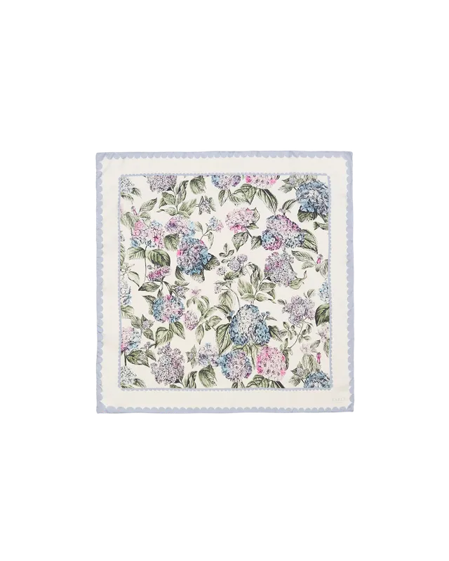 fable-england-hydrangea-square-halstuch-ivory-blumen image 1