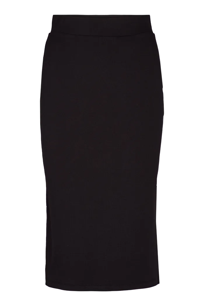 basic-apparel-ludmilla-long-skirt-rock-schwarz-bio image 1