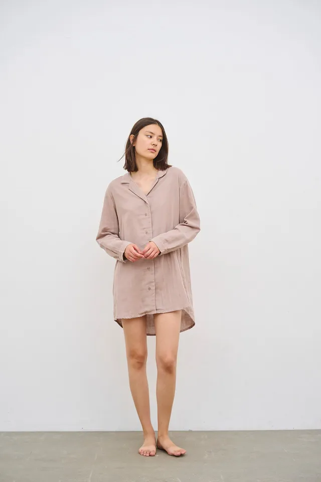 care-by-me-vivienne-long-shirt-bluse-wei-bio-baumwolle image 1