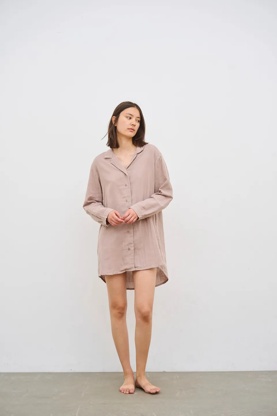 care-by-me-vivienne-long-shirt-bluse-wei-bio-baumwolle image 1