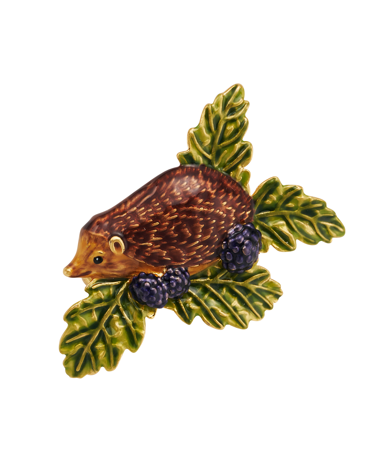 fable-england-hedgehog-blackberry-brosche-gold-igel image 3