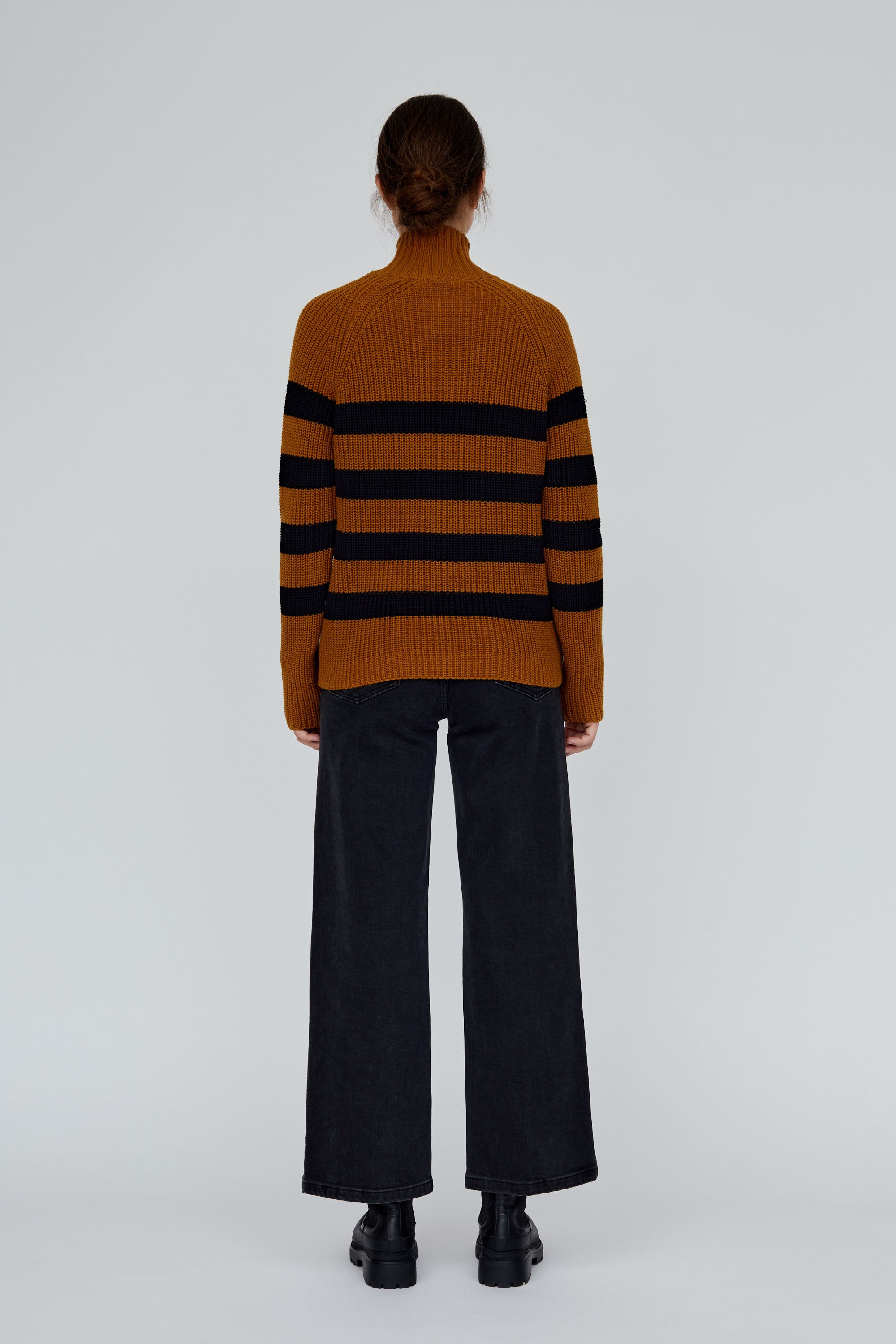 basic-apparel-sweety-pullover-bronze-brown-streifen-bio image 3