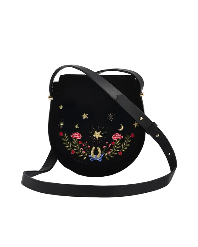 fable-england-kate-saddle-bag-samt-schwarz-bestickt image 1