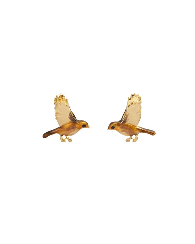 fable-england-enamel-flying-robin-ohrringe-emaille-rotkehlchen image 1