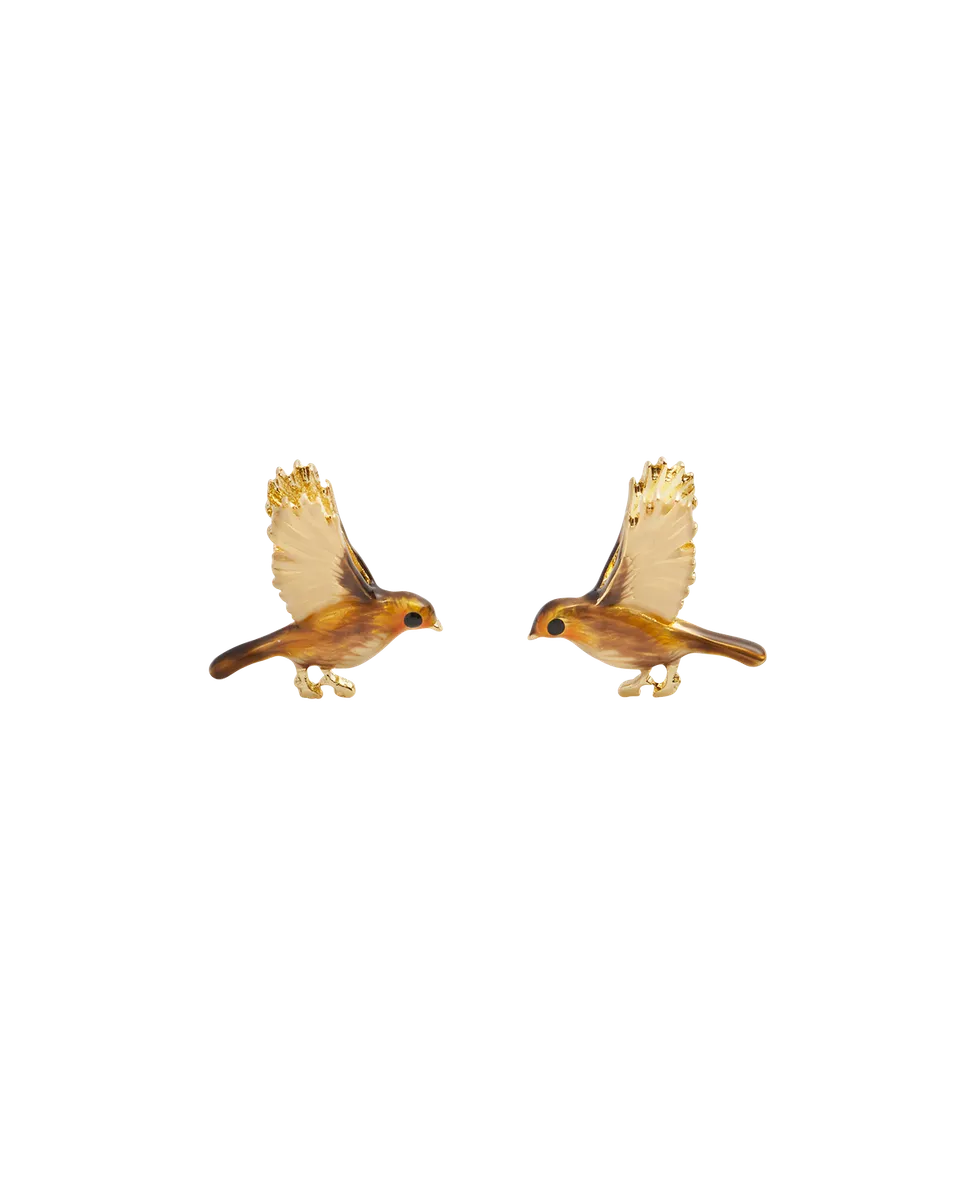 fable-england-enamel-flying-robin-ohrringe-emaille-rotkehlchen image 1