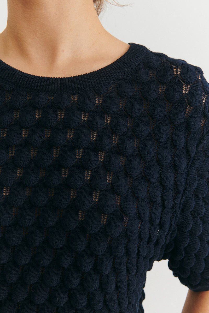 basic-apparel-cilla-ss-sweater-kurzarm-sky-captain-bio image 5