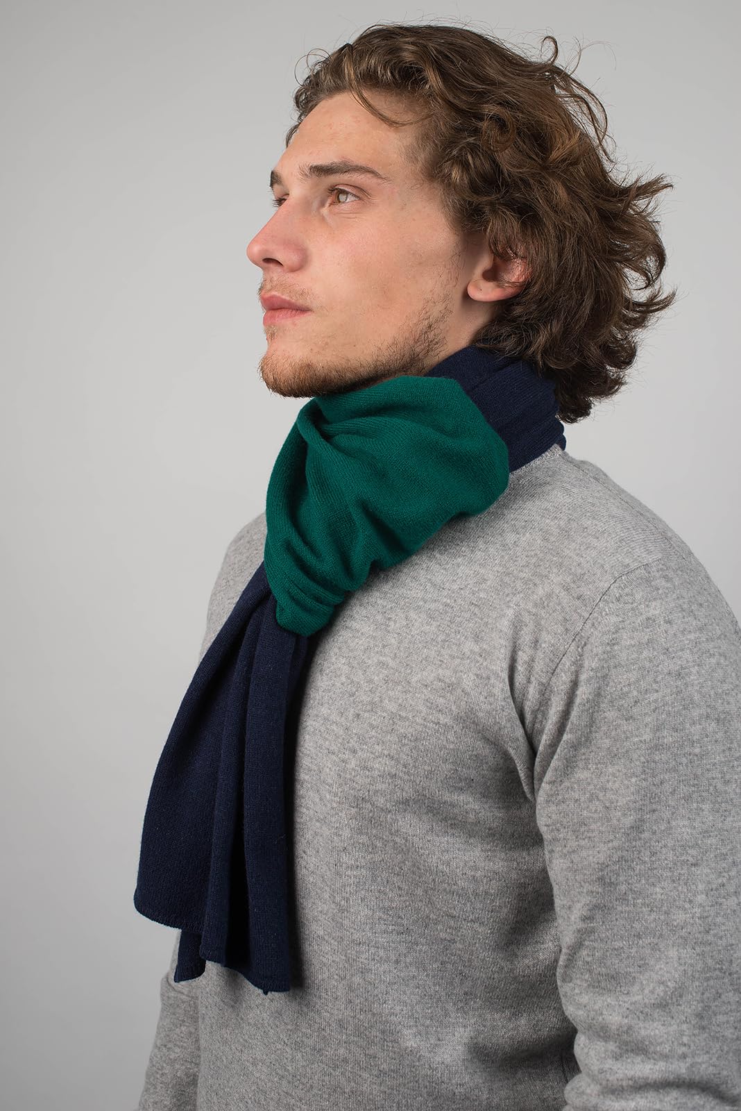 dalle-piane-cashmere-schal-zweifarbig-herren-blau-170cm image 3
