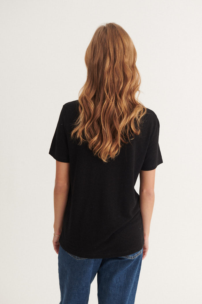 basic-apparel-kali-tee-t-shirt-black-leinenmix image 3