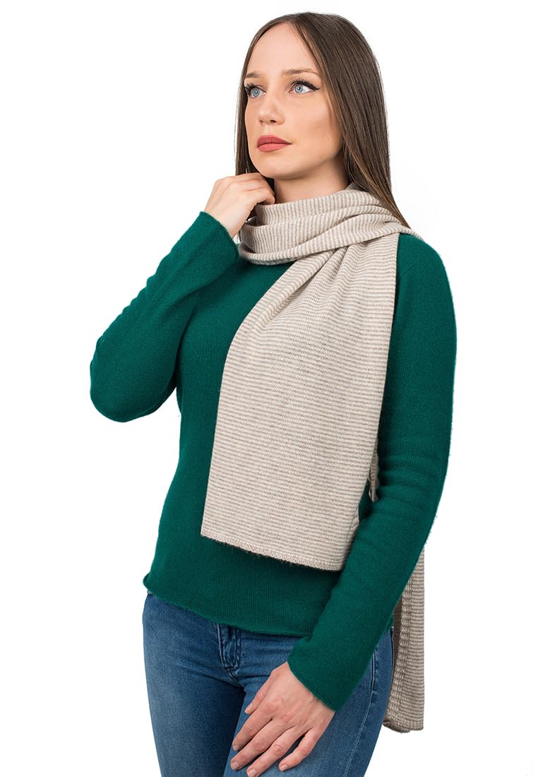 dalle-piane-cashmere-schal-nadelstreifen-blau-kaschmir image 6