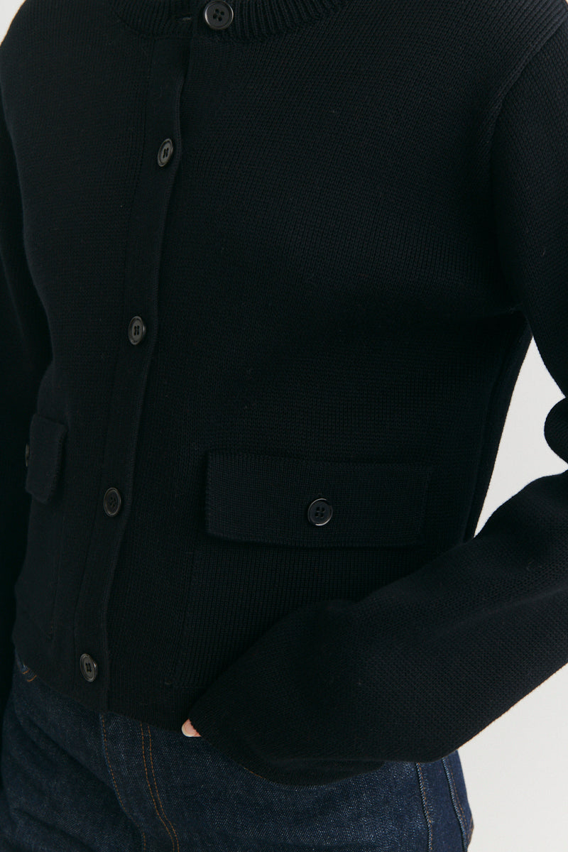 basic-apparel-sisa-jacket-strickjacke-schwarz-bio-baumwolle image 6