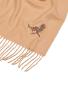 fable-england-robin-embroidered-schal-camel-bestickt image 2