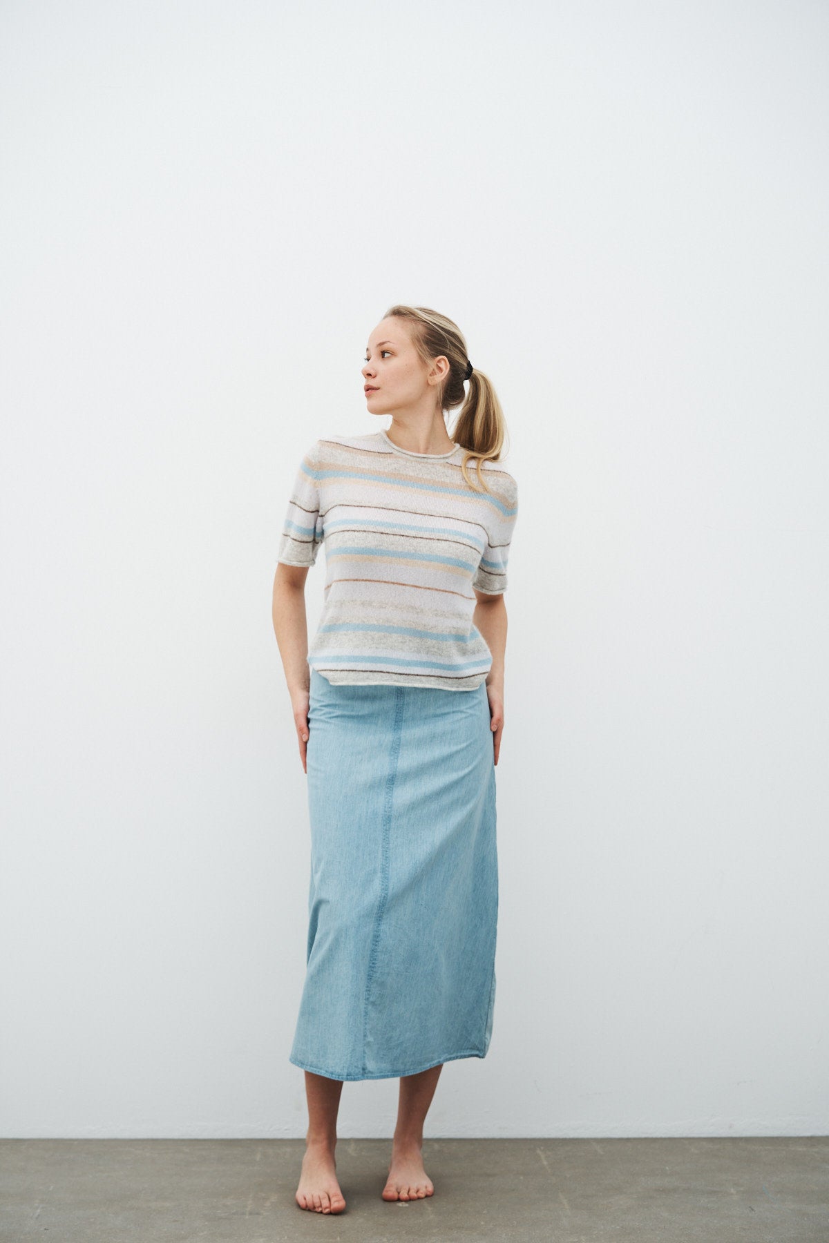 care-by-me-melanie-t-shirt-strickshirt-earth-kaschmir-seide-streifen image 7