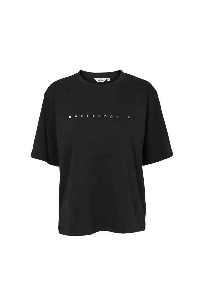 basic-apparel-raja-logo-tee-t-shirt-schwarz-bio image 1