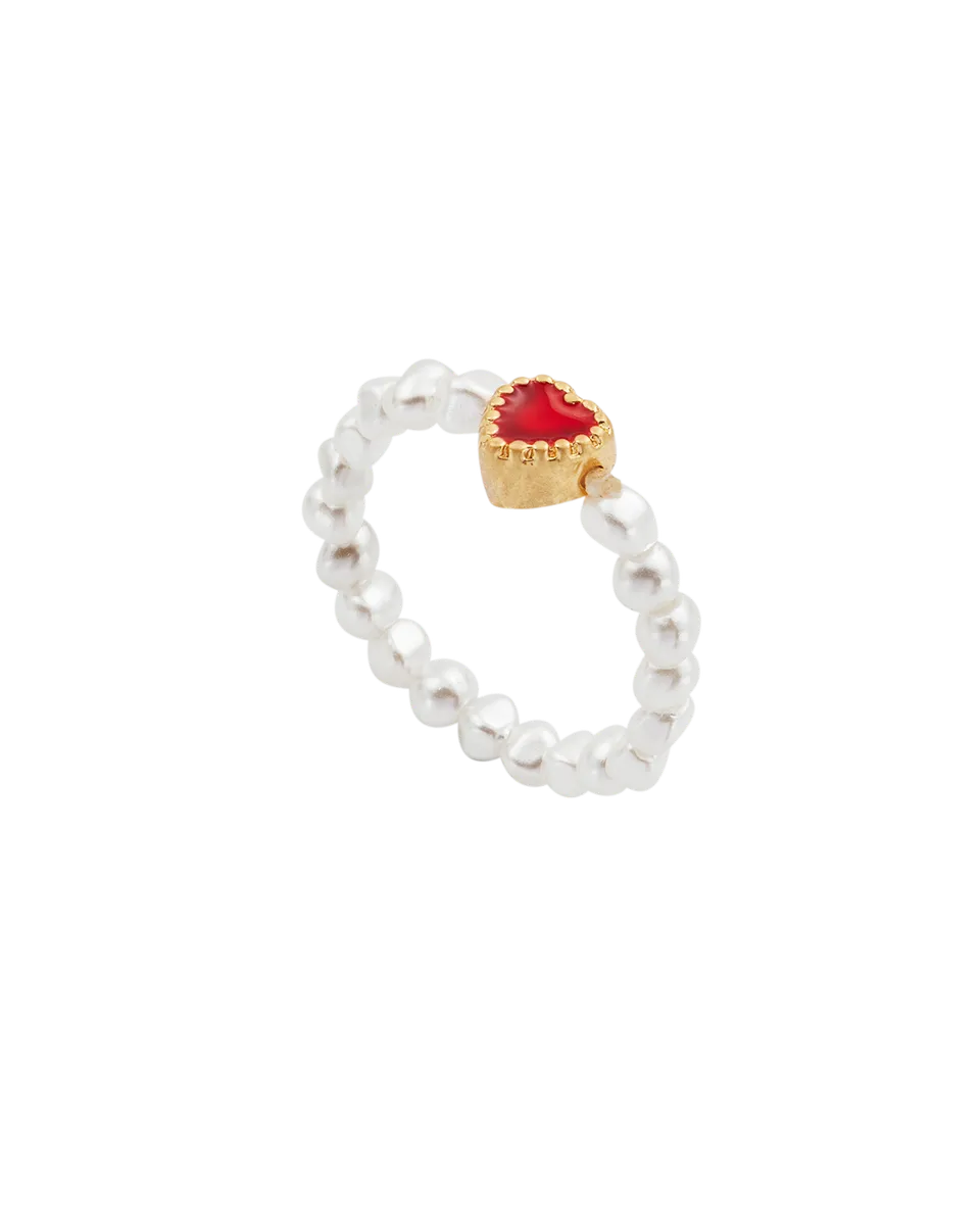 fable-england-jewellery-love-heart-pearl-ring-herz-gold image 1