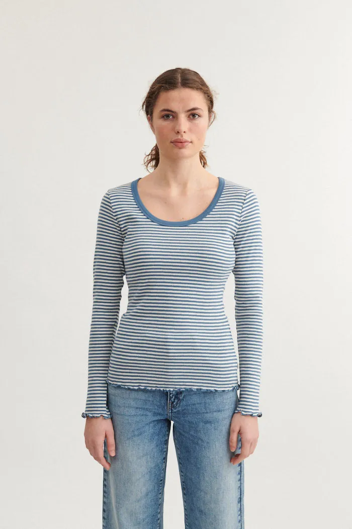 basic-apparel-silma-ls-tee-langarmshirt-copen-blue-bio-baumwolle image 1