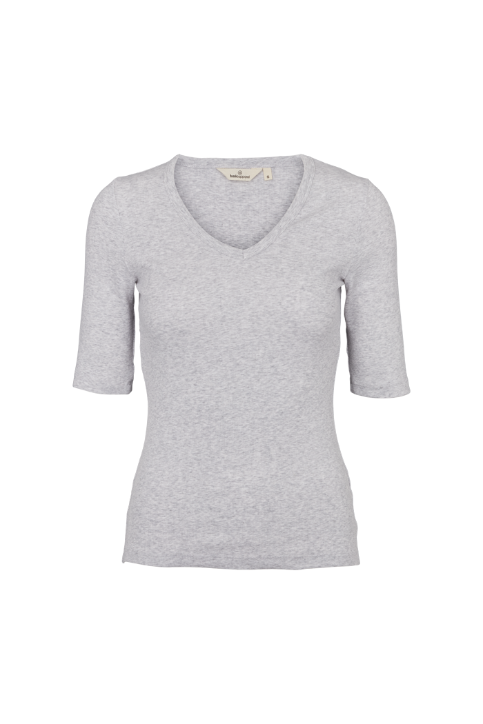 basic-apparel-ludmilla-v-neck-t-shirt-hellgrau-bio image 1