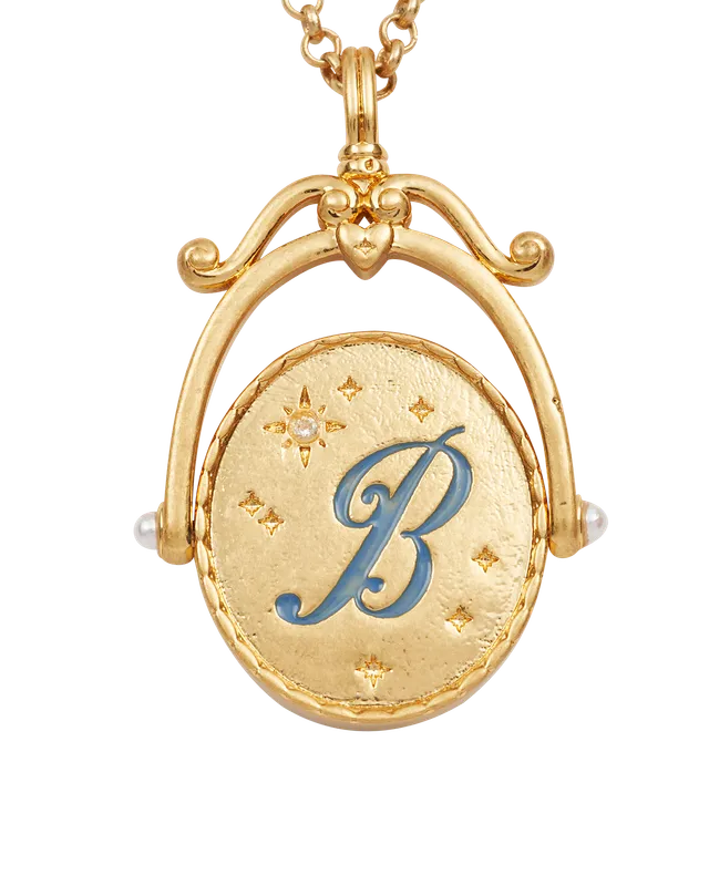fable-england-b-initial-halskette-gold-bluebell-wende image 1