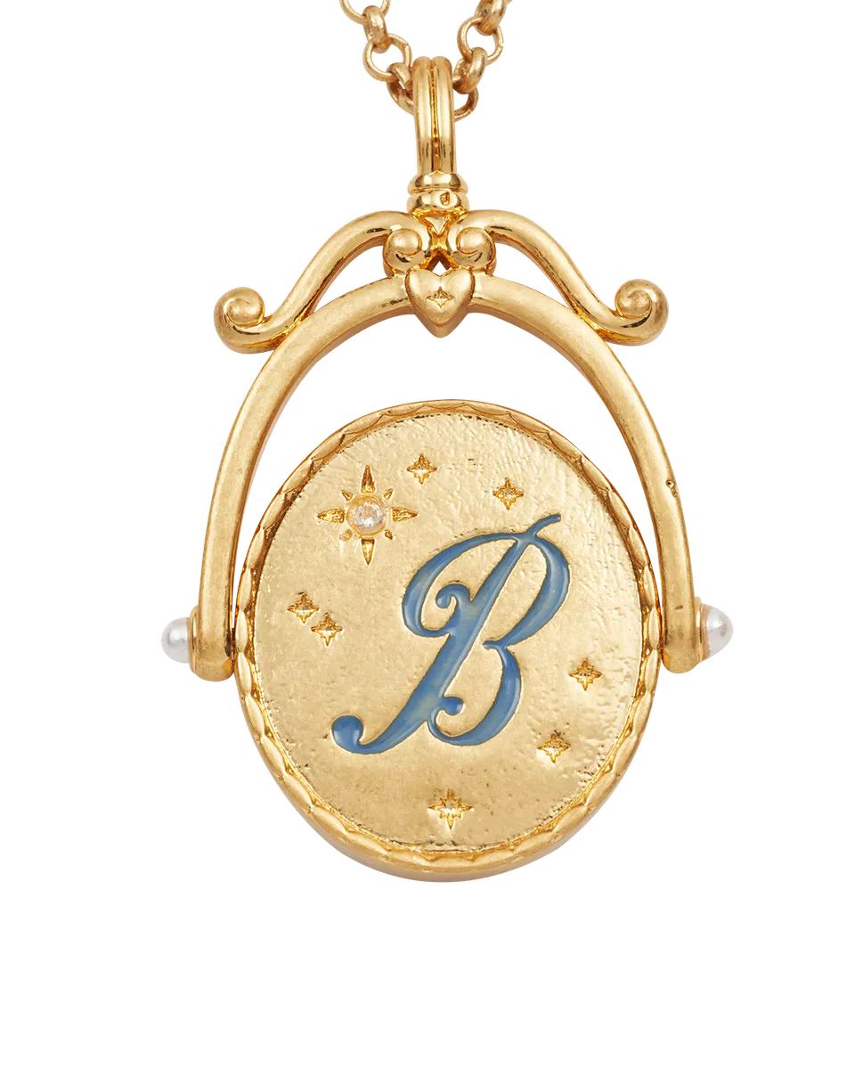 fable-england-b-initial-halskette-gold-bluebell-wende image 1