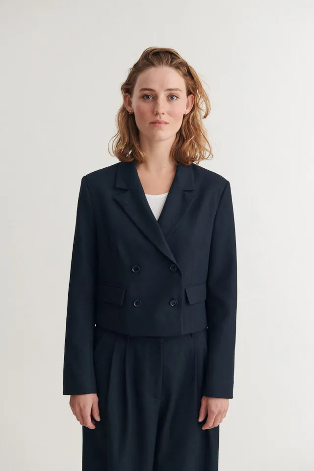 basic-apparel-radi-short-jacket-jacke-navy-melange image 1