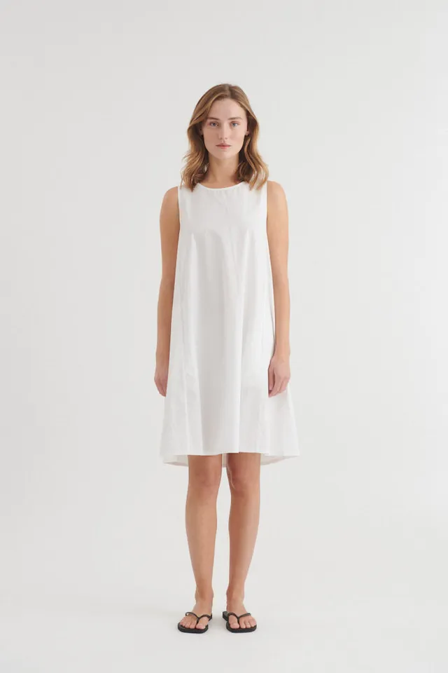 basic-apparel-ida-dress-kleid-bright-white-bio-baumwolle image 1