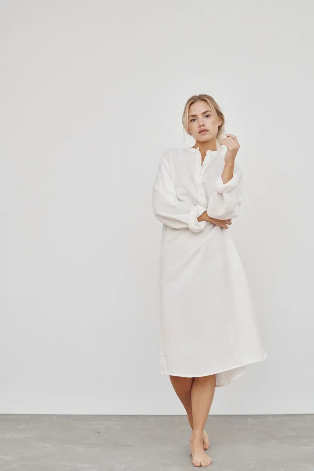 care-by-me-cecilie-hemdkleid-damen-schwarz-bio-baumwolle-leinen image 1