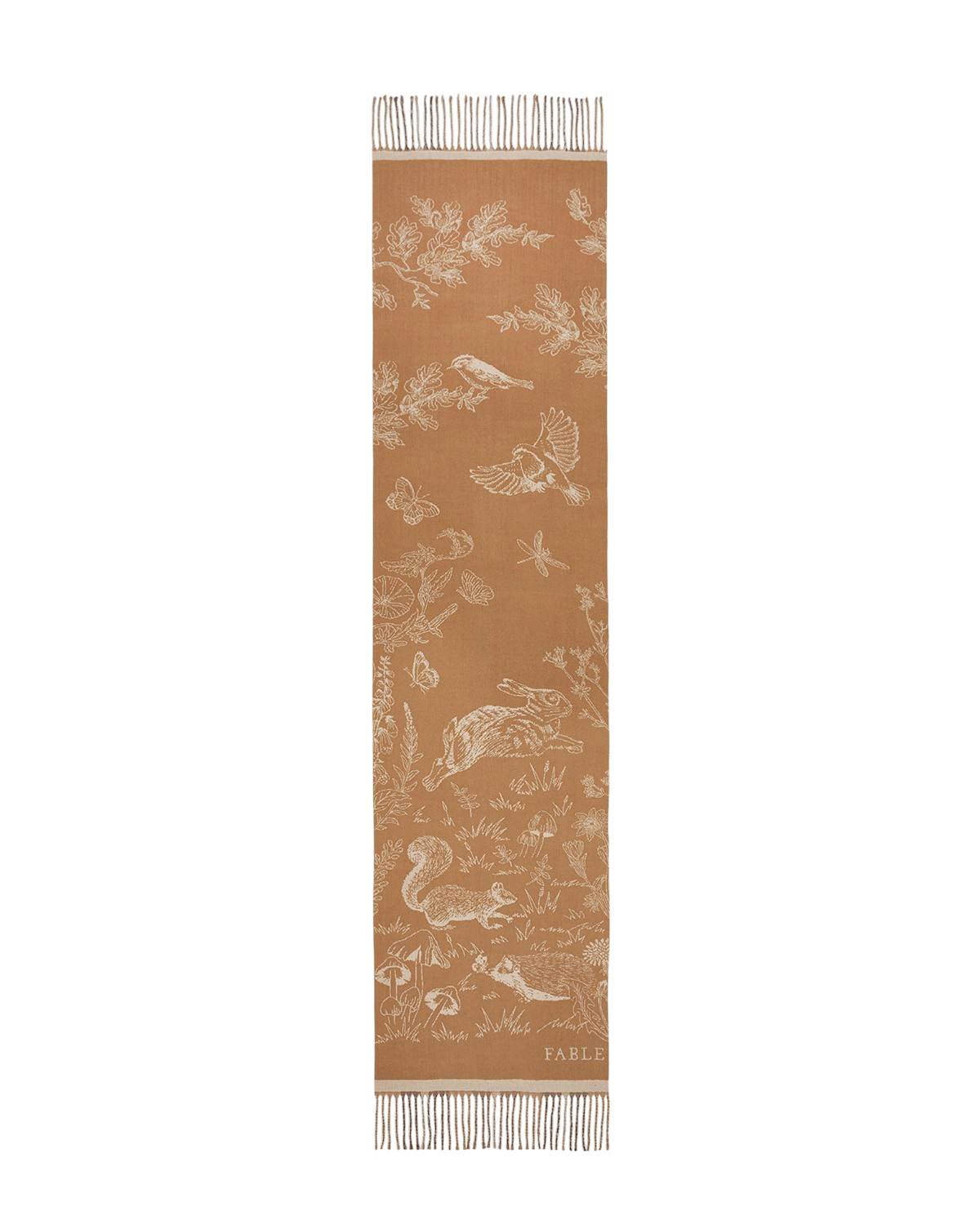 fable-england-woodland-winterschal-tan-karo-jacquard image 1