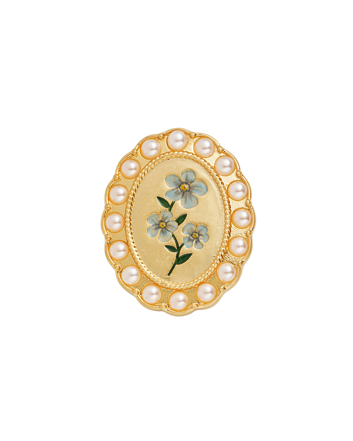 fable-england-forget-me-not-pearl-cameo-brosche-gold image 1