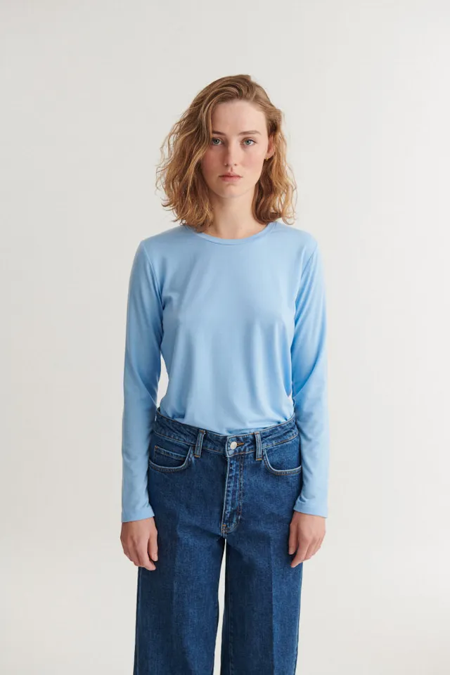 basic-apparel-jolanda-ls-tee-langarmshirt-frozen-fjord-tencel image 1