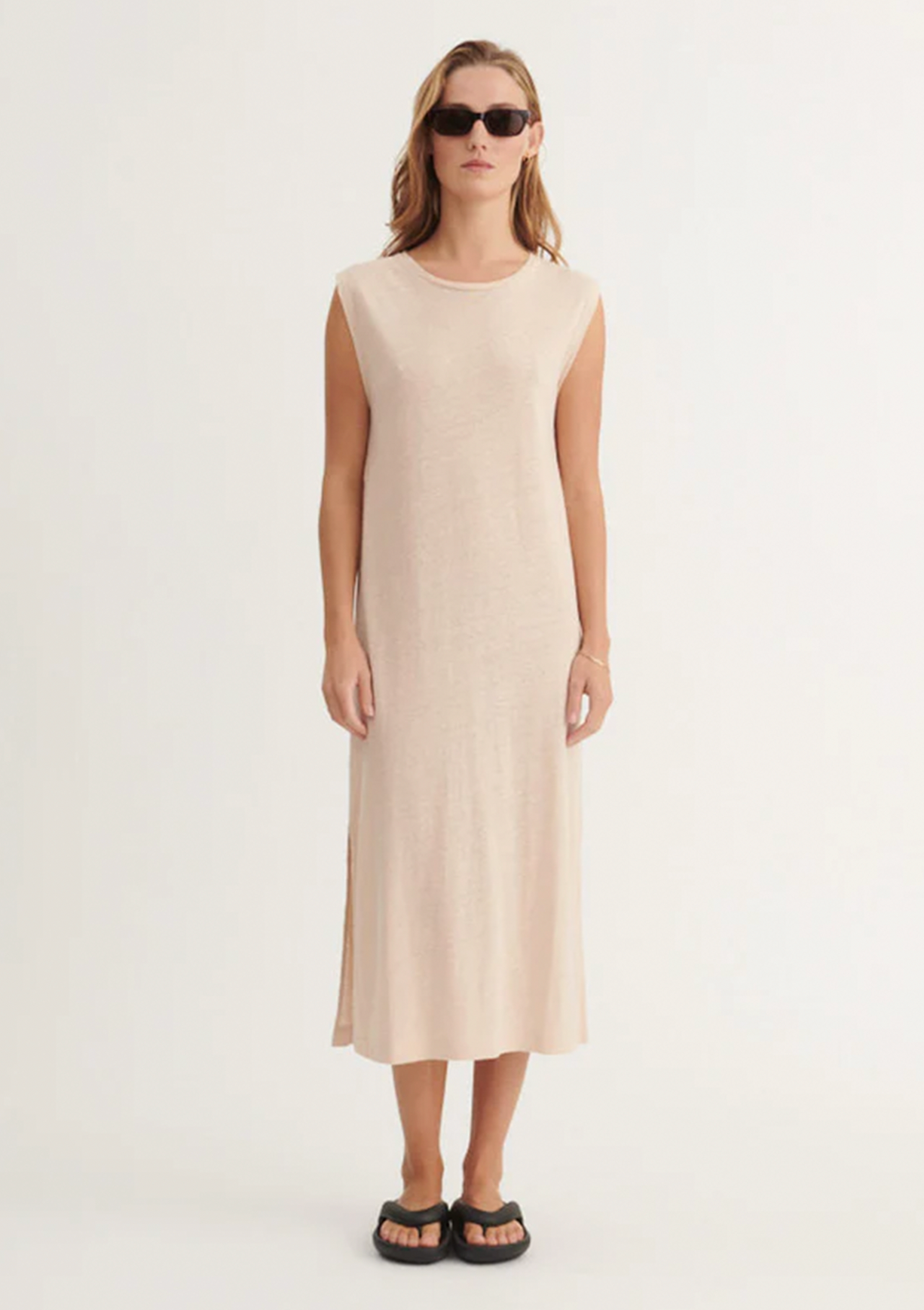 basic-apparel-ryda-tank-dress-kleid-smokey-grey-leinen image 1
